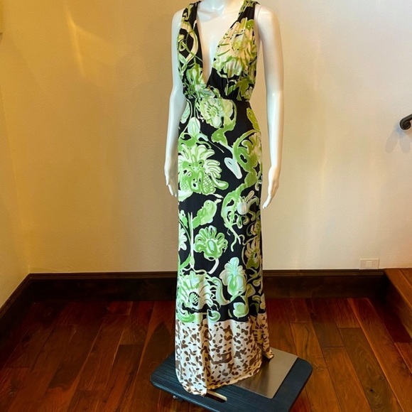 Emilio Pucci Dresses & Skirts - Emilio Pucci Black and Green Floral Wedding Dress